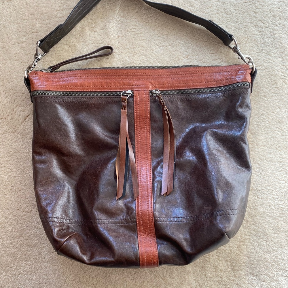 Rough & Tumble Large Vintage Hoop Hobo Mahogany/Redwood Denim